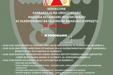 6 maja uroczystość nadania Sztandaru Wojskowego